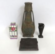 A 19thC. Jean Garnier spelter fairy vase, one smal