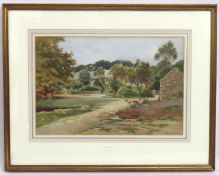Cyril Ward (1863-1935), a framed watercolour of En