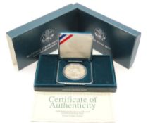 A cased US mint 1996 National Community service co