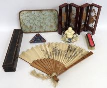 A Chinese resin laughing Buddha, an early 20thC. O