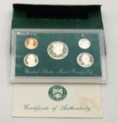 A cased US mint 1995 US proof coin set