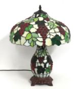 A Tiffany style grape umbrella table lamp, 540mm t