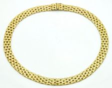 An 18ct gold Fope brick link necklace, 420mm long,