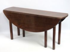 An 18thC. walnut Irish hunt/wake table of compact