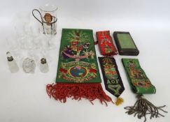 Ancient Order of Forresters ceremonial ribbons twi