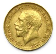 A 1912 George V full gold sovereign coin