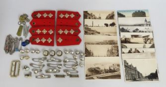 A selection of military buttons & tunic epaulets t