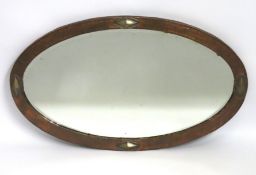 An early 20thC. arts & crafts style copper framed
