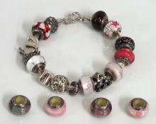 A sterling silver Lovelinks bracelet with four spa