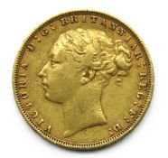 An 1876 Victoria young head full gold sovereign co