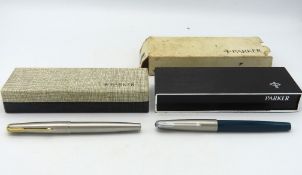 A Parker fountain pen twinned with one other Parke