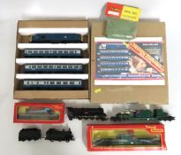 A Hornby Inter City train with carriages in custom