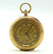 An antique 18ct gold pocket watch by Dimier Frères