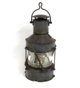 A 20thC. Alderson & Glyde Ltd. 1945 ships lantern,