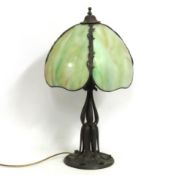 A heavy, decorative art nouveau style lamp base, p