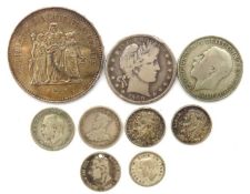 A 1977 French 50 francs 0.950 silver coin, 30g, tw