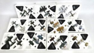 A collection of Atlas Edition diecast model planes