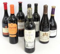 Eight bottles of red wine including 2011 Marques D