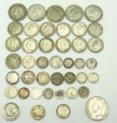 A quantity of mostly UK & colonies pre-1946 silver