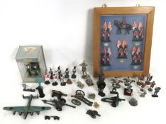 A boxed Britains Royal Marines figures, a cased se