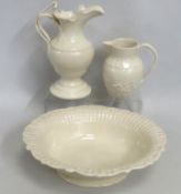 Three pieces of Hartley Green & Co. Leeds Pottery