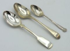 An 1805 George III silver teaspoon by William Soam