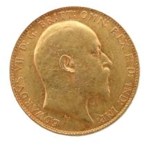 A 1909 Edward VII full gold sovereign