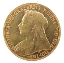 A Thomas Brock proof like 1900 Victoria full gold sovereign