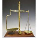 W. & T. Avery, Birmingham - Set of Victorian brass 'Agate Balance' Patent beam scales and weights