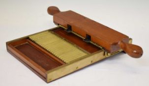 Pharmaceutical Interest - Late Victorian brass-mounted mahogany pill machine