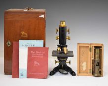 Watson 'Service' microscope and a brass field microscope