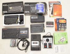 Two Sinclair ZX Spectrum Personal Computers, a ZX Spectrum +2, etc