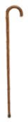 Early 20th century horse measuring walking stick or cane