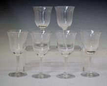 Lalique - Set of six 'Barsac' wine glasses