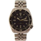 Seiko - 'Slim Turtle' stainless steel bracelet watch, ref. 6309-729A