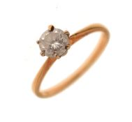 Diamond solitaire 18ct gold ring