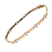 9ct gold twin tone bracelet