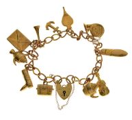 9ct gold charm bracelet