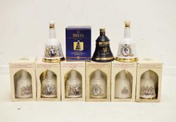 Collection of ten Arthur Bell & Sons Bell's Old Scotch whisky in commemorative royal decanters
