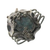 Jacob Hull silver plated dyed agate set bangle
