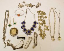 Collection of silver and costume jewellery