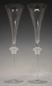 Versace - Pair of Rosenthal 'Medusa Lumiere' crystal champagne flutes