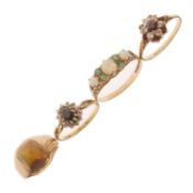 Four 9ct gold gem set rings