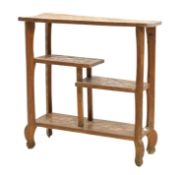 Late 19th century asymmetrical open bookcase in the Japanese manner
