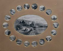 Late 19th century English school - En-grisaille watercolours - Views in Bristol, Bath
