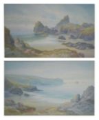 Claude M. Hart (1869-1952) - Two watercolours - Kynance Cove