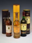 Jameson Whiskey aged 12 years, Aberlour aged 10 years, and Glenmorangie whisky