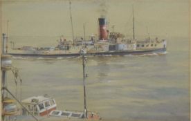 Colin Verity (1924-2011) - Watercolour - PS Lincoln Castle Ferry