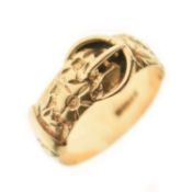 9ct gold buckle ring