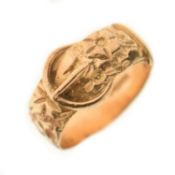 9ct gold buckle ring